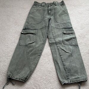 Free People Olive Green Cargo Pants